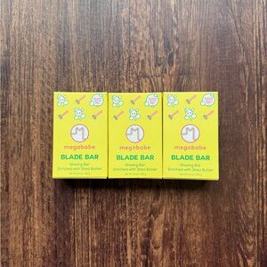 3 New Megababe Blade Bar Hydrating Shave Bars, Fragrance Free- 4.4 oz